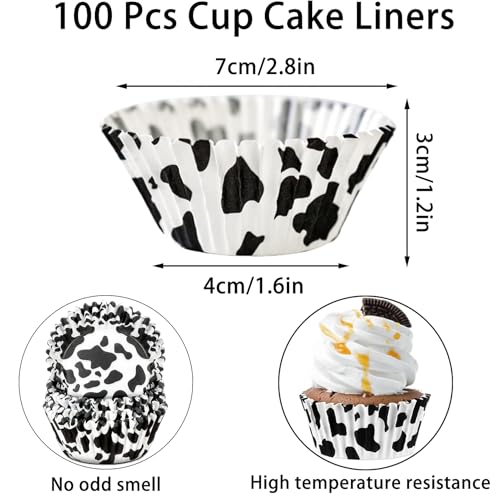 Cupcake Liners Baking Cups 100 Pack Standard Food Grade Paper Muffin Cups - color: Black