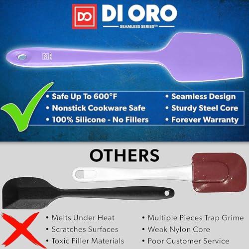 DI ORO Silicone Spatula Set - 600F Heat Resistant, 4-Pc Lavender - color: Lavender