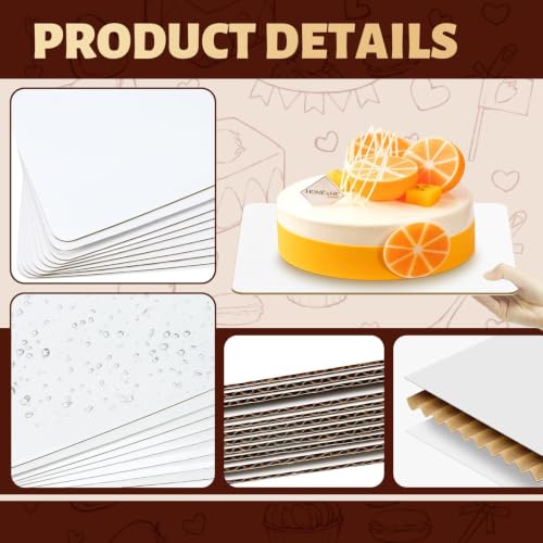 24 Pack 13.75x9.75 White Rectangle Quarter Sheet Cake Boards - size: 24 Pack