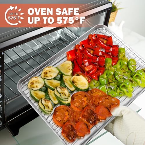 Homikit 2 PCS Cooking & Baking Cooling Rack,15 x 11 Inch Stainless Steel - size: 15.2*11.2 Inch