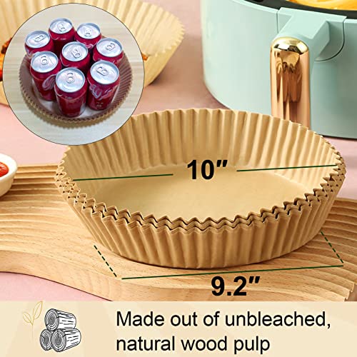 Large Air Fryer Liners Disposable Round, 10 Inch Parchment Liners - size: 10" Round