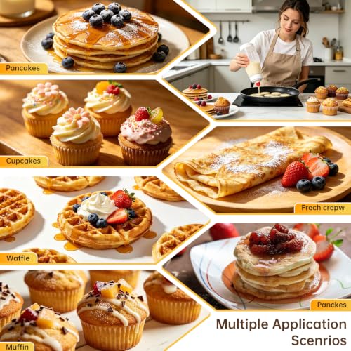 Pancake Batter Dispenser Bottle,34oz,BPA-Free Dishwasher-Safe - size: 2 Batter Dispenser