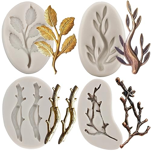 Tree Branch Silicone Mold Twig Branch Fondant Molds Set Of 4
