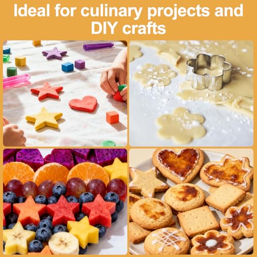 30PCS Mini Cookie Cutters Shapes Set with Box for Kids