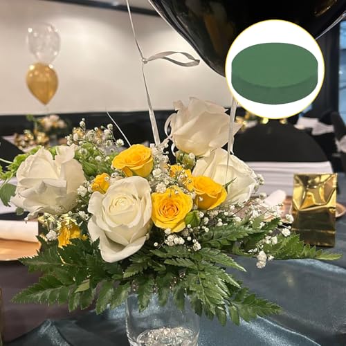 IHDYPPEW 10 PCS Superior Floral Foam Blocks, 6.5 Inch Large Dry Green Foam for Flower Arrangements Exquisite Flower Arrangements- Round Oasis Foam Blocks for Florists and Craft Lovers - size: 10 PCS 6.5 Inch