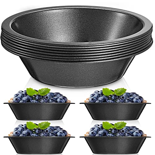 8 Pcs 4 Inch Steel Mini Pie Pans Tins, Black - color: Black, style: 4 Inch