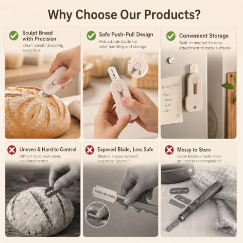 2Pcs Versatile Bread Scoring Tool Bread Lame Sourdough Scoring Tool