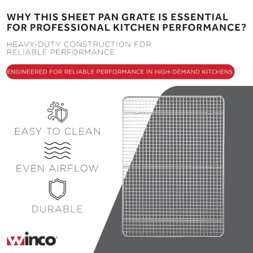 Winco Full Size Full-size Stainless Steel Sheet Pan Grate