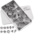 30PCS Mini Cookie Cutters Shapes Set with Box for Kids