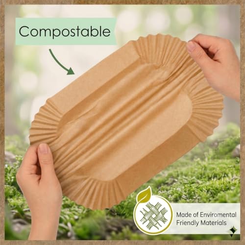 Air Fryer Liners for Ninja Dual Airfryer, Rectangle Air Fryer Liners - size: 8.3x5.3"Rectangle