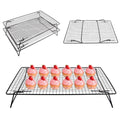 Cooling Racks for Baking, Baking Racks with Collapsible Legs Nonstick Stackable Cookie Cooling Folding Roasting Wire for Cooking Roasting Drying Grilling