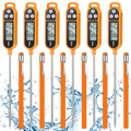 Copkim 6 Pcs Food Thermometer Instant Read Probe BBQ, Orange - color: Orange