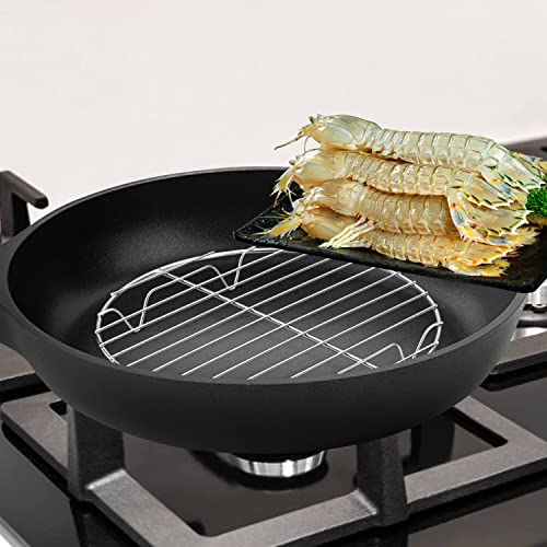 Herogo Round Baking Rack Set of 3, 10.6” & 9” & 7.6”, Stainless Steel Cooling Cooking Racks, Grill Steamer for Oven Pot Air Fryer Canning, Rust Free, Dishwasher Safe - size: 10.6 + 9.1 + 7.6 inch