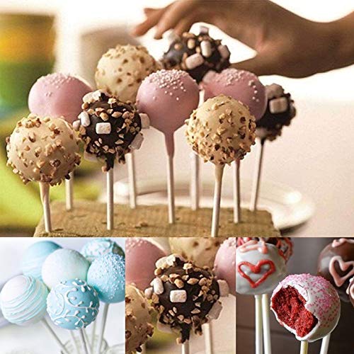 WARMBUY 20 Cavity Silicone Cake Pop Mold Lollipop Baking Tray with Sticks