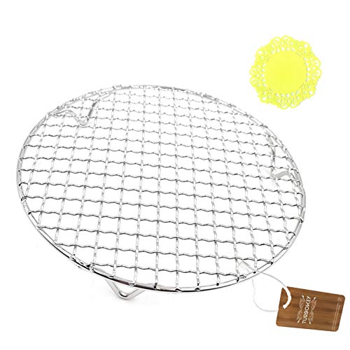 Canning Racks for Pot Dia 12" Carbon Baking Net Grill Pan Grate Multi-Purpose Cross Wire Rack Round Steaming Cooling Stainless Steel (305mm/12) - size: Dia 12"
