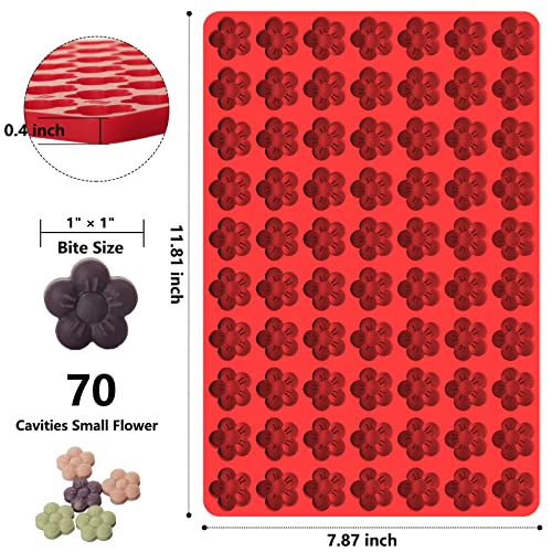 Flower Silicone Mold, Small Plum Blossom Shaped, 70 Cavities - color: Flower
