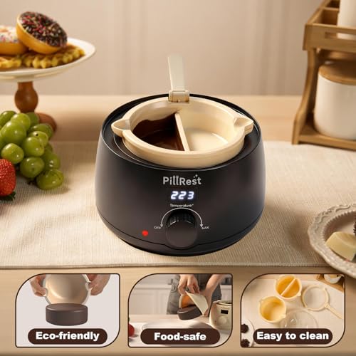 Chocolate Melting Pot, Electric Fondue Pot Set for Candy Melts & Cake Pops - color: Black