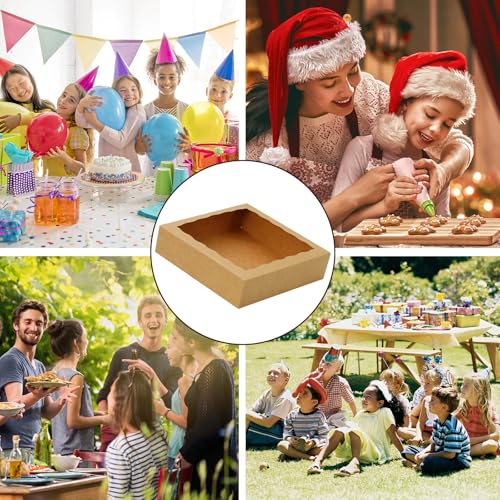 XINHPKGG 50 Pcs Pie Boxes 8x8x2 Inch Bakery Boxes with window Cookie Boxes - color: Brown
