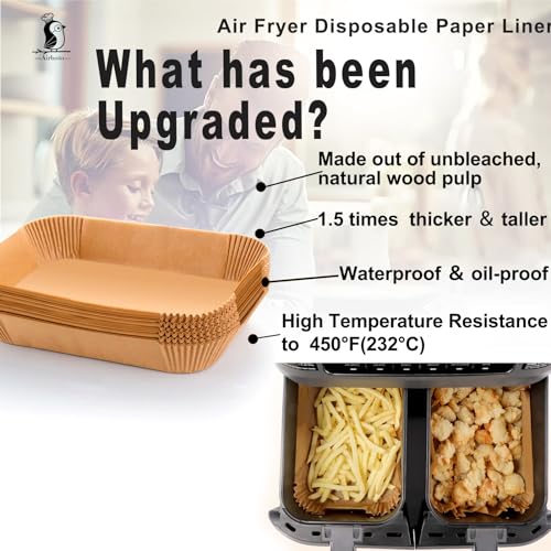 Ninja Foodi Air Fryer Liners, Ninja Air Fryer Liners Disposable - size: Rectangle 225 pcs