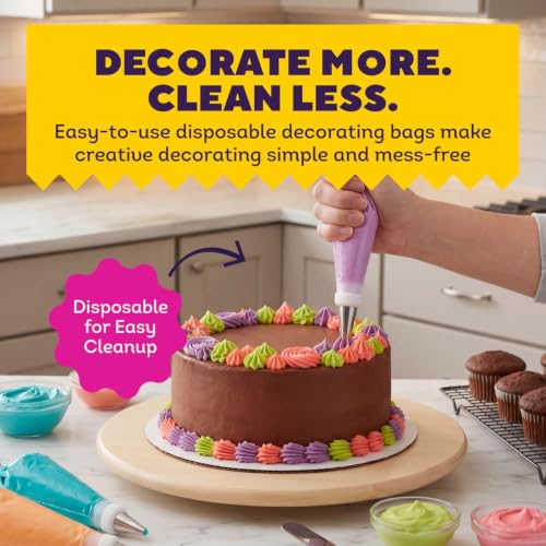 Wilton Easy-Grab Disposable Decorating Bags, 16 in., 100-Count - size: 16 inch (100 PC)