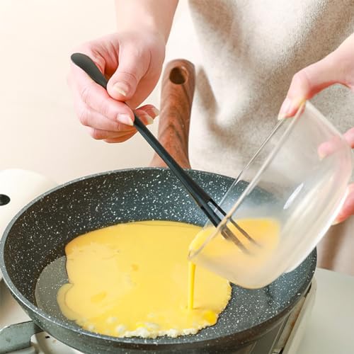 8 PCS Multifunctional Mini Whisk Mini Spoon Small Whisks 2 in 1 Whisk Utensil Mini Sugar Spoon Whisks Set Non Scratch Coated Kitchen Tools for Cooking Blending, Baking, Beating - size: 8.6x0.78 in