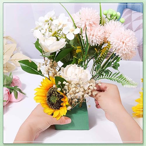 6 Pcs Floral Foam Blocks for Flower Arrangement, Wet and Dry Green Floral Foam for Wedding, Birthdays, Home Decorations (Small Size 5.5” L x 3.1” W x 1.7” H) - size: Small Size