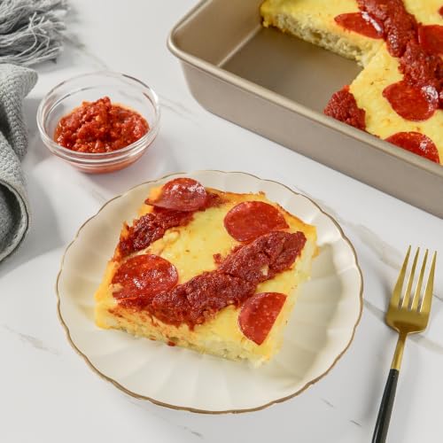 13 Inch Rectangle Cake Pan Carbon Steel Nonstick Detroit Style Pizza Pan - size: 13" Deep Rectangle
