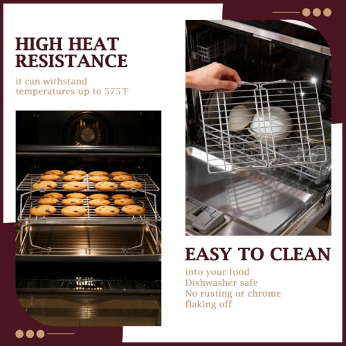 LIANYU Large Cooling Rack, 5-Tier Cookie Cooling Racks for Baking, 16"x11" - size: 16.5" x 11.4"