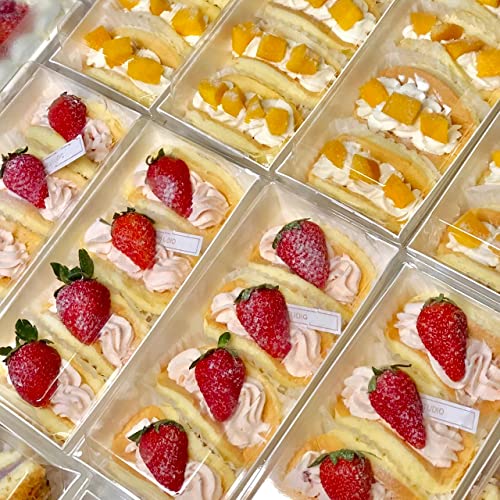 Ocmoiy Charcuterie Boxes with Clear Lids, 7.5x3.3 Inches, 50 Pack, White - color: White