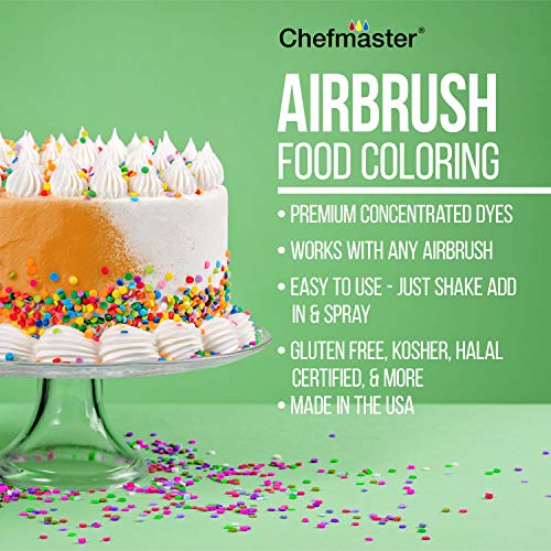 U.S. Cake Supply Airbrush 24 Bottle Cake Set 0.7 fl. oz. (20ml), 22 Colors