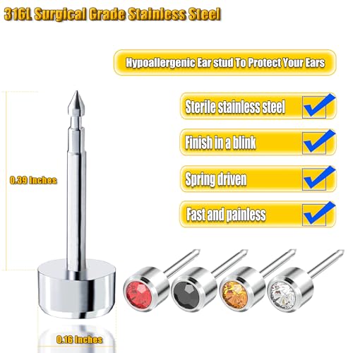 69 pcs Ear Piercing Gun, Reusable Ear Piercing Kit - color: gold