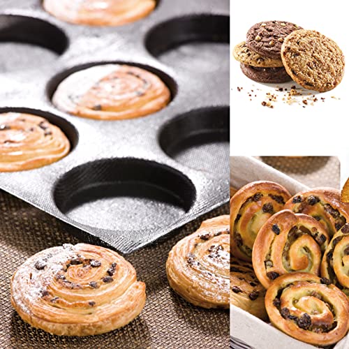 FETESUR Silicone Perforated Hamburger Bun Pan