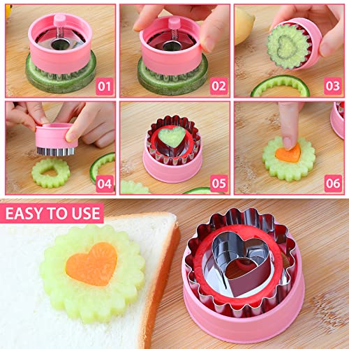 BakingWorld Heart Cookie Cutter & Sandwich Sealer, 6-Pc Valentines Set