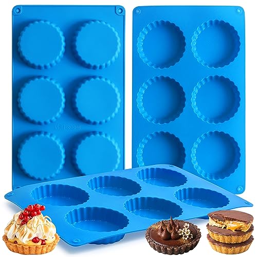 Sidosir 3pcs Peanut Butter Cup Mold, Silicone Mini Tart Pan for Bite Size Fat Bombs, Silicone Chocolate Candy Mold for Brownie (Keto Cup) - size: 3 Inch Keto Cup