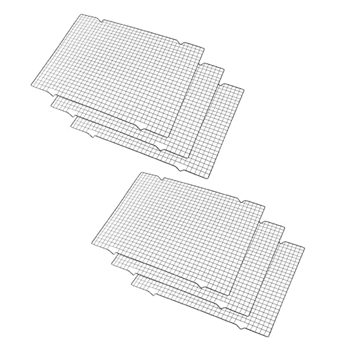 Haploon 6 Pack Cooling Racks 16x10 Inch Black Nonstick Wire Baking Rack Set