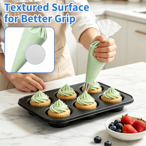 500 Pack Piping Bags Disposable, 5 Size Tipless Pastry Bags