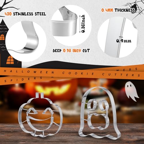 Teenyyou 2 Pcs Extra Large 8" Halloween Cookie Cutters, Ghost & Pumpkin - style: Ghost and Pumpkin