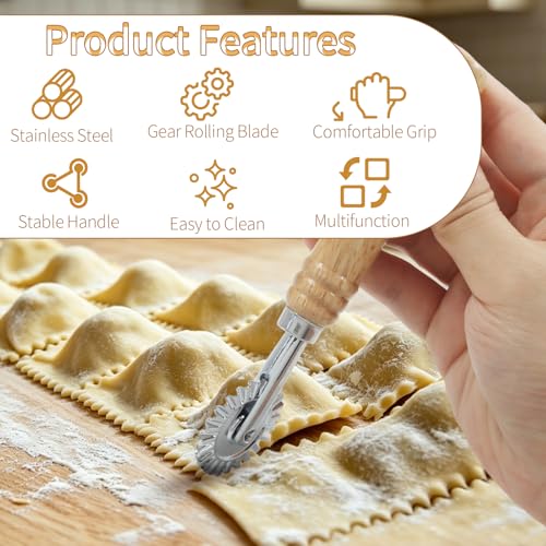 1Pcs Single Wheel Pastry Cutter, Long Handle - size: Long Handle