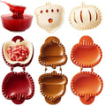 Dough Presser Pocket，Mini Pie Molds,One-Handed Cookie Maker, 3 Shape Christmas Handmade Pie Molds. (Autumn hand-dispatched) - color: Autumn hand-dispatched
