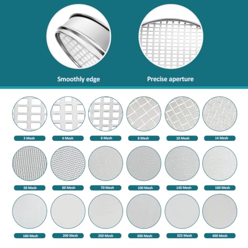 7.9" (20cm) 304 Stainless Steel Lab Sieve, 3 Mesh (8mm) Screen Sifter - size: 3Mesh(8mm)/Ф7.9in