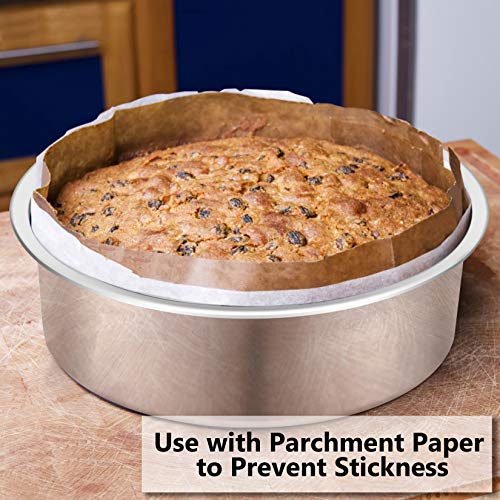 P&P CHEF 6 Inch Cake Pan Set, Round Baking Cake Pans, Silver & 2 Pcs - color: Silver, size: 6 Inch