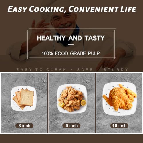 Air Fryer Parchment Paper Liners, 9 Inch 100 Pcs - color: Unbleached, size: 9IN
