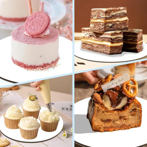 12 Inch Cake Drums, 40 Pcs Round Board Cardboard Cake Base for Display - color: White, size: 12inch/40Pcs