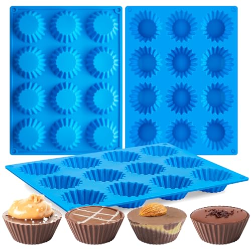Peanut Butter Cup Silicone Molds, 3 PCS, 12 Cavity