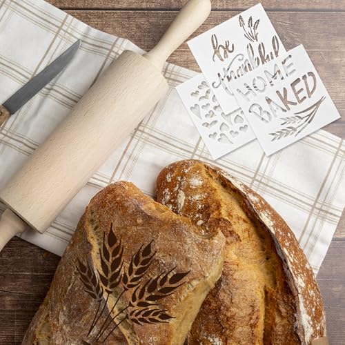 13 Pcs Bread Stencil Set, 5.5x5.5 Inch