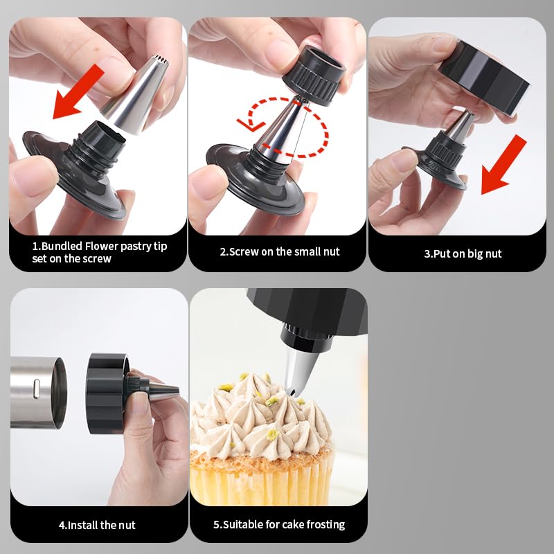 Cookie Press Gun Kit, Spritz Cookie Press, Stainless Steel