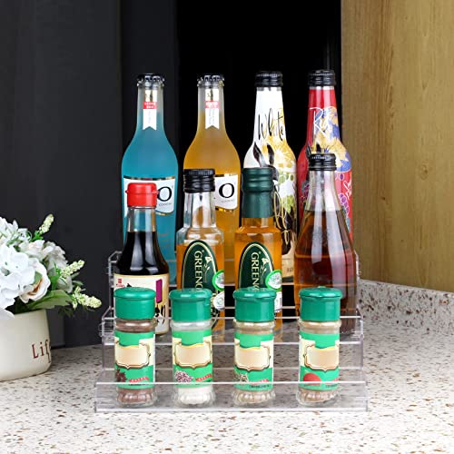 ELEGANTLIFE Spice Rack,No Tool Needed & No Pungent Acrylic Glue Self-derived Snap On Assembly Spice Shelf Pantry Kitchen Cabinet Organizer 10 in for Jars,Baking Supplies & Spice Bottles (3 Tier) - style: 3 Tier