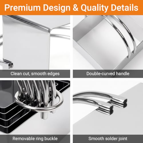 Mini Flan Egg Tart Cutter Set, 5-Piece 430 Stainless Steel with Handles