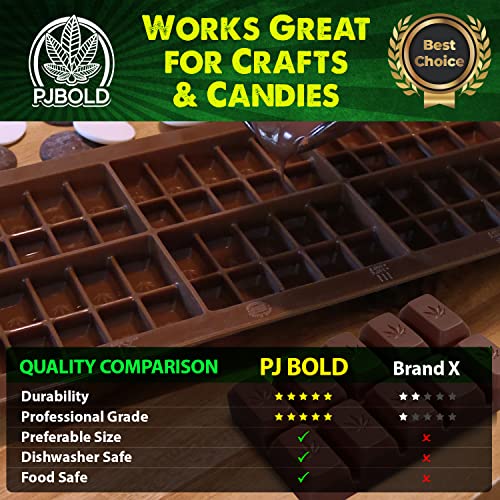 Small Leaf Chocolate Bar Silicone Candy Mold Trays, 2 Pack