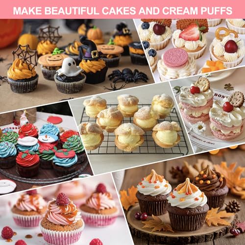 FACIACC Dessert Decorating Syringe Set, Stainless Frosting Piping Kit